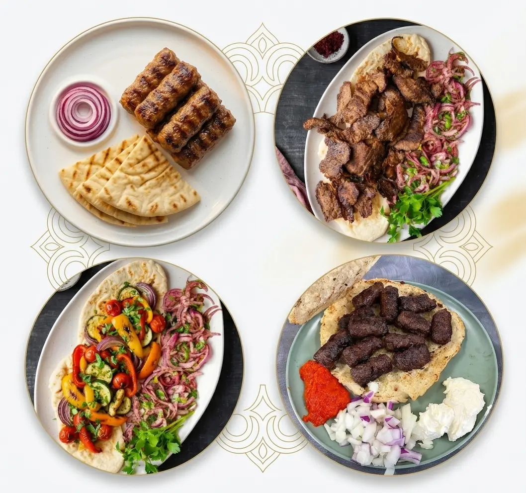Chevapi plates and hand-carved doner from Chevapi King — Edmonton's first dedicated halal Balkan chevapi restaurant